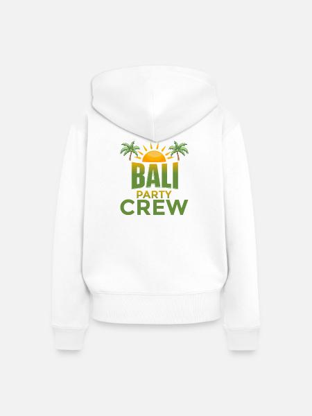 Bali Party Crew - Frauen Premium Bio Zip Hoodie - Weiß