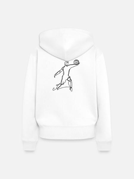 Volleyballer - Frauen Premium Bio Zip Hoodie - Weiß