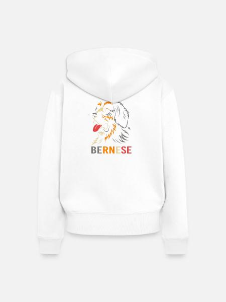 Berner Sennenhund - Frauen Premium Bio Zip Hoodie - Weiß