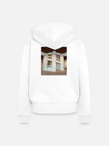 Doppelte Wendeltreppe - Frauen Premium Bio Zip Hoodie - Weiß