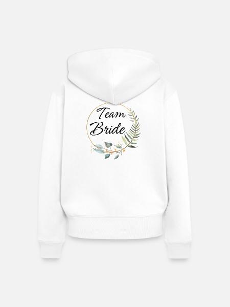 Team-Braut-Matching - Frauen Premium Bio Zip Hoodie - Weiß