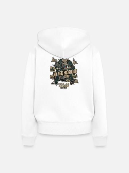 Local Love Oldenburg - Frauen Premium Bio Zip Hoodie - Weiß