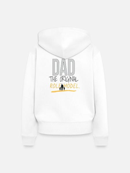 Papa Das ursprüngliche Vorbild - Frauen Premium Bio Zip Hoodie - Weiß