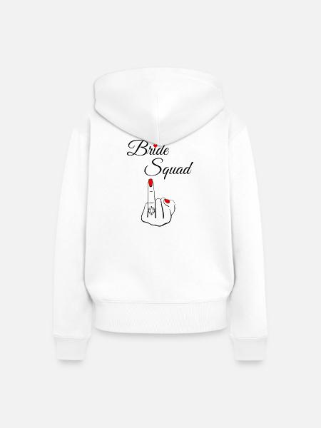 Freche Braut-Trupp-Matching - Frauen Premium Bio Zip Hoodie - Weiß