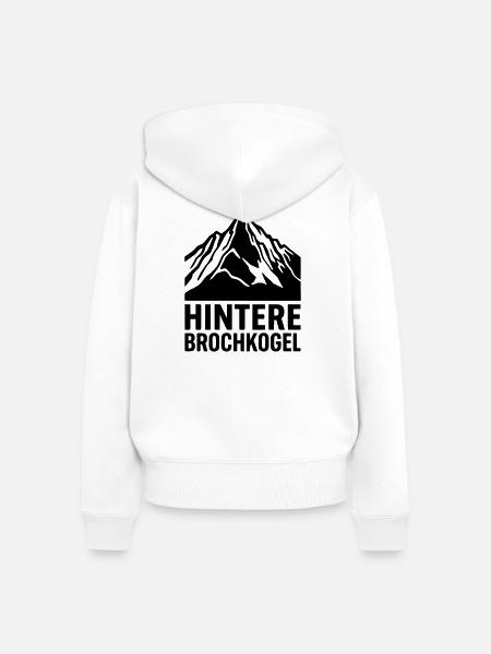 Hintere Brochkogel - Frauen Premium Bio Zip Hoodie - Weiß