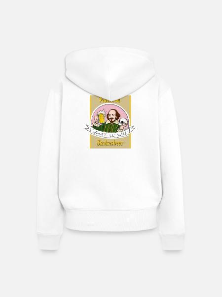 Festebräu - Frauen Premium Bio Zip Hoodie - Weiß
