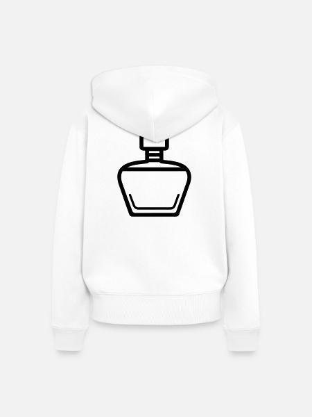Parfümflasche - Frauen Premium Bio Zip Hoodie - Weiß