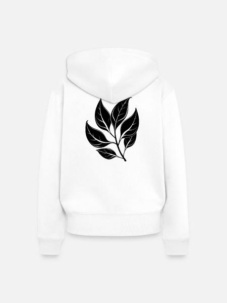 Gummiblätter - Frauen Premium Bio Zip Hoodie - Weiß