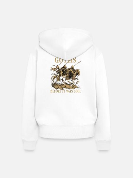 Antike Reitervölker Römer Germanen Geschichte - Frauen Premium Bio Zip Hoodie - Weiß