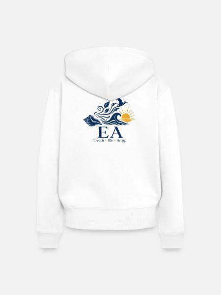 Ea Breath Life - Frauen Premium Bio Zip Hoodie - Weiß