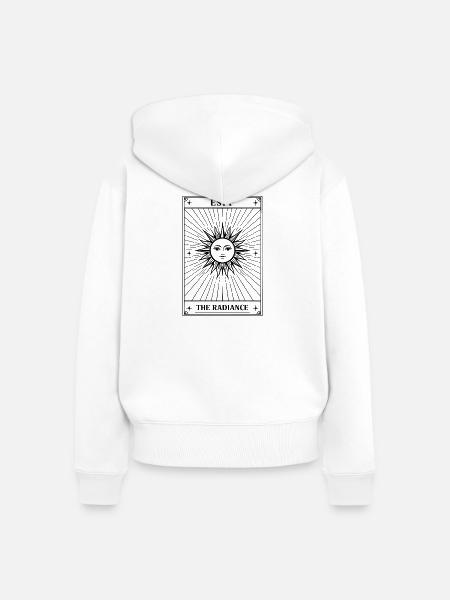 ESFP | Tarotkarte Persönlichkeit - Frauen Premium Bio Zip Hoodie - Weiß