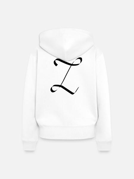Buchstabe Z - Frauen Premium Bio Zip Hoodie - Weiß