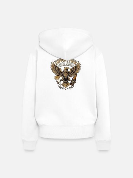 Lokal Imbiss Supporter - Frauen Premium Bio Zip Hoodie - Weiß
