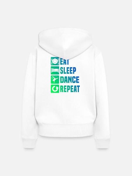 Geschenkidee für einen Breakdancer mit Streetdance - Frauen Premium Bio Zip Hoodie - Weiß