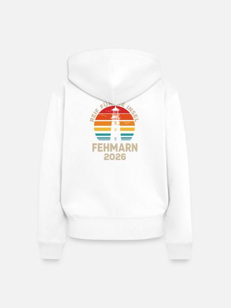 Inselidylle Fehmarn 2026 - Frauen Premium Bio Zip Hoodie - Weiß