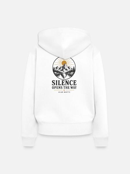 Stille Bergstraße - Frauen Premium Bio Zip Hoodie - Weiß