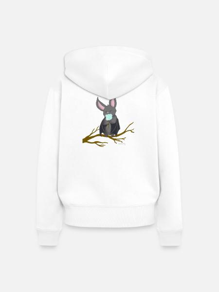 Frederik - Frauen Premium Bio Zip Hoodie - Weiß