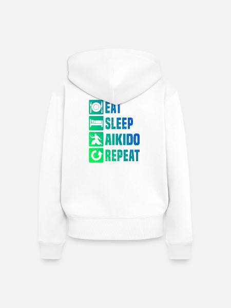 Japanische Kampfkunst Geschenkidee für Weihnachten - Frauen Premium Bio Zip Hoodie - Weiß