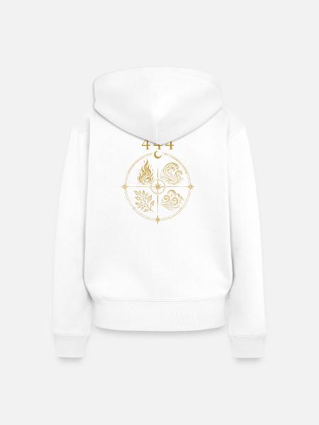 444 Elementarschutz - Frauen Premium Bio Zip Hoodie - Weiß