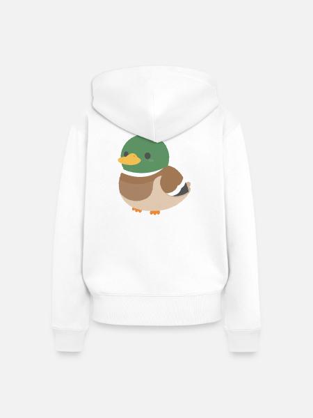 Ente - Frauen Premium Bio Zip Hoodie - Weiß
