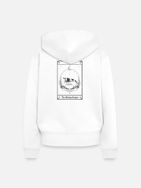 Der Garnelenhüter | Aquarium Tarot - Frauen Premium Bio Zip Hoodie - Weiß