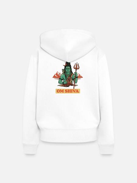 Hindu Gott Shiva Retro Comic - Frauen Premium Bio Zip Hoodie - Weiß