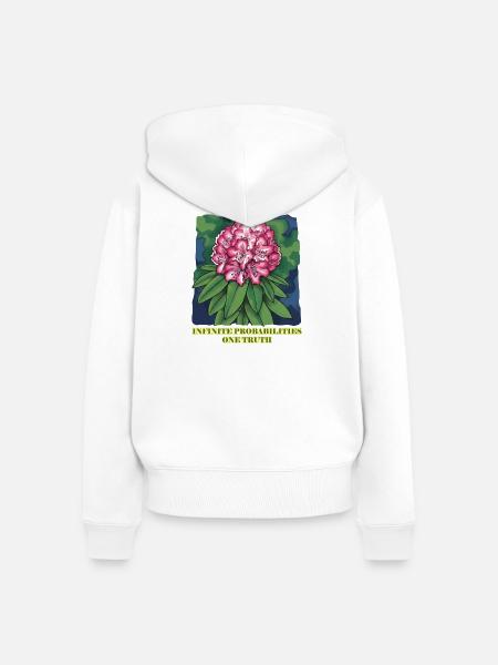 Infiniti-Chancen blühen - Frauen Premium Bio Zip Hoodie - Weiß