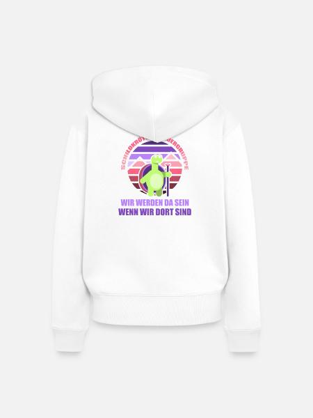 Schildkörten Wandergruppe Wander Bergsteiger - Frauen Premium Bio Zip Hoodie - Weiß