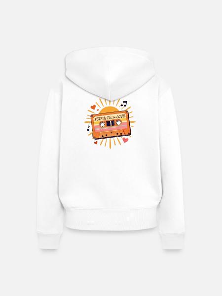 TGIF I'm in Love - Frauen Premium Bio Zip Hoodie - Weiß