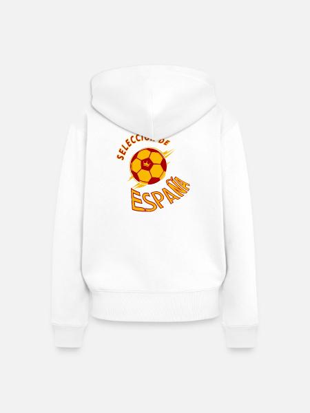 Spanien Fußball Krone Emblem - Frauen Premium Bio Zip Hoodie - Weiß