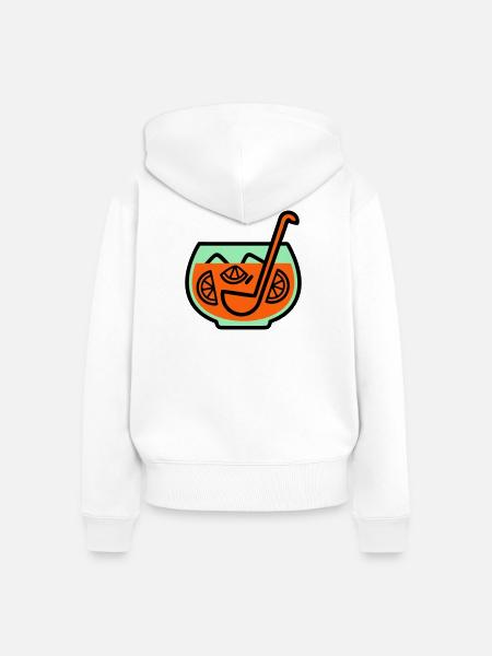 Bowle Punsch Sommergetränk Gartenparty JGA - Frauen Premium Bio Zip Hoodie - Weiß