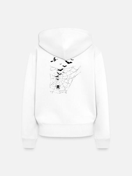 Grusel Halloween Design - Frauen Premium Bio Zip Hoodie - Weiß