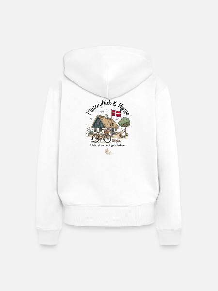 Dänisches Landleben - Frauen Premium Bio Zip Hoodie - Weiß