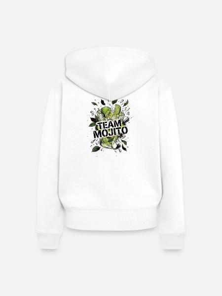 JGA Mojito Cocktail Barkeeper - Frauen Premium Bio Zip Hoodie - Weiß