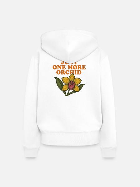 Nur noch eine Orchidee - Frauen Premium Bio Zip Hoodie - Weiß