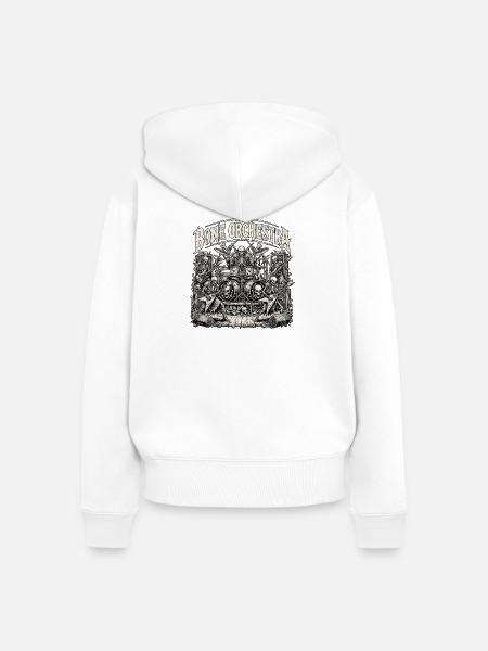 Heavy Metal Skelett Band - Frauen Premium Bio Zip Hoodie - Weiß