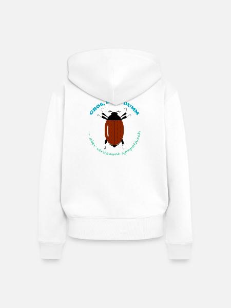 Maikäfer - Frauen Premium Bio Zip Hoodie - Weiß