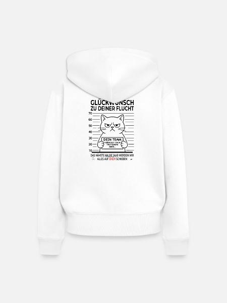 Lustiges Abschiedsgeschenk Kollegen - Frauen Premium Bio Zip Hoodie - Weiß