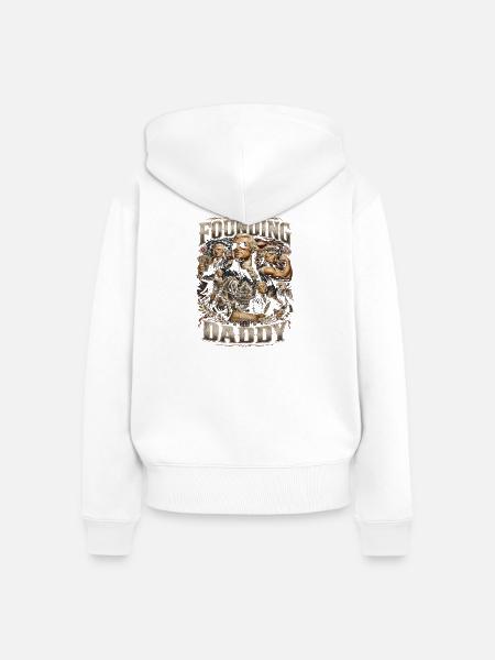 Gründervater Thomas Jefferson, 4. Juli - Frauen Premium Bio Zip Hoodie - Weiß