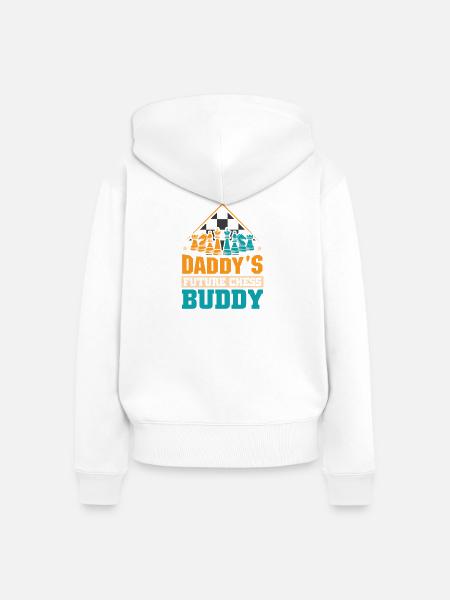 Schach Schachspieler Schachbrett - Frauen Premium Bio Zip Hoodie - Weiß