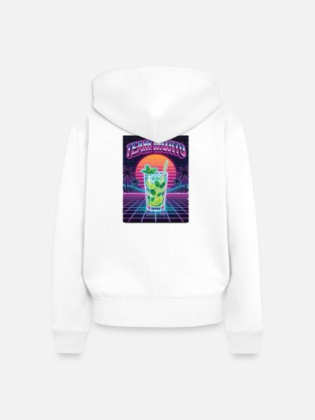 JGA Mojito Cocktail Barkeeper - Frauen Premium Bio Zip Hoodie - Weiß