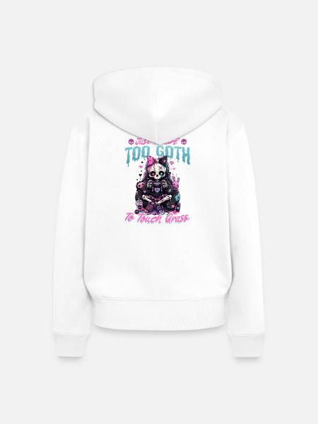 Pastel Goth Soft Goth Gaming Gamer - Frauen Premium Bio Zip Hoodie - Weiß