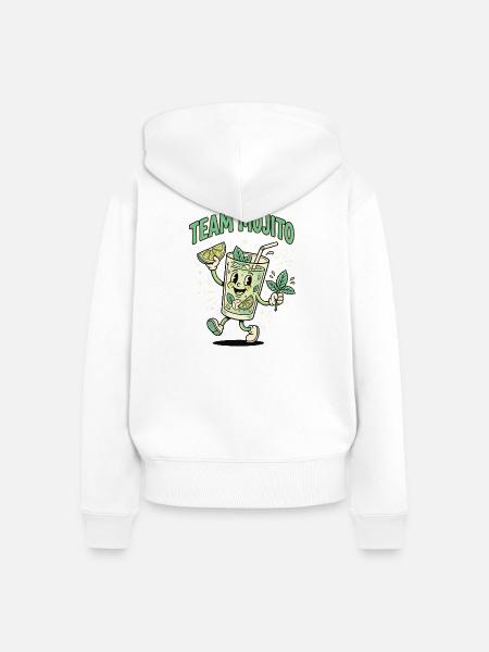 JGA Mojito Cocktail Barkeeper - Frauen Premium Bio Zip Hoodie - Weiß