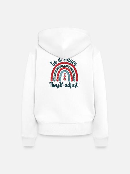 Be a Singer. They’ll adjust - Frauen Premium Bio Zip Hoodie - Weiß