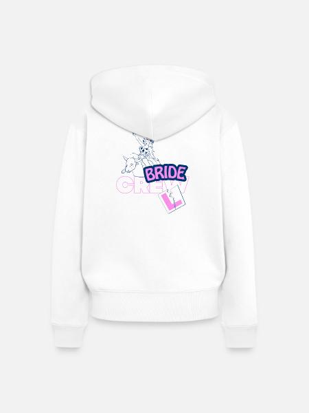 Bride Crew Rodeo Tee - Frauen Premium Bio Zip Hoodie - Weiß