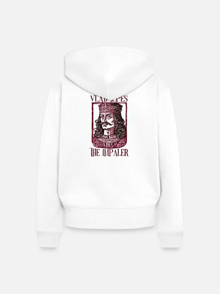 Vlad Tepes Der Impaler - Frauen Premium Bio Zip Hoodie - Weiß