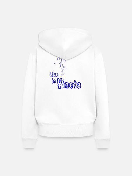 Live in Vineta - Frauen Premium Bio Zip Hoodie - Weiß