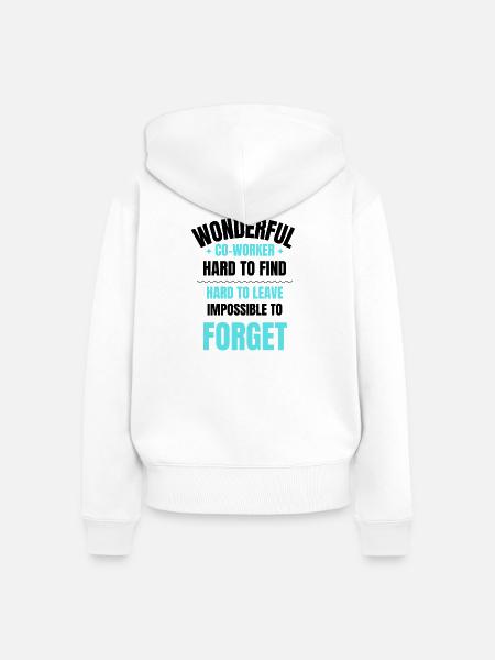 Abschiedsgeschenk eines Kollegen - Frauen Premium Bio Zip Hoodie - Weiß