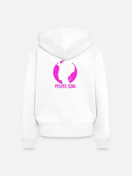 Sternzeichen Fische - Frauen Premium Bio Zip Hoodie - Weiß