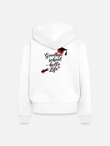 Abitur  - Frauen Premium Bio Zip Hoodie - Weiß